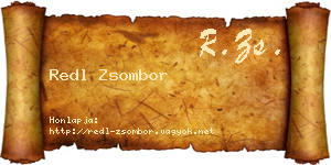 Redl Zsombor névjegykártya